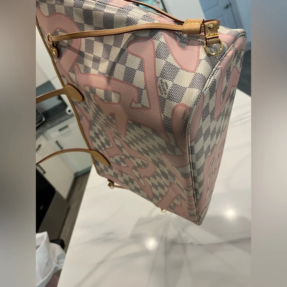 Louis Vuitton Damier Azur Tahitienne Neverfull w/Pouch MM - Picture 11 of 16